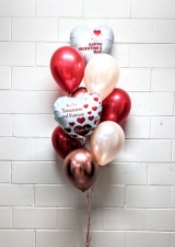 Chrome Happy Valentine's Day I Love You Balloon Bouquet 