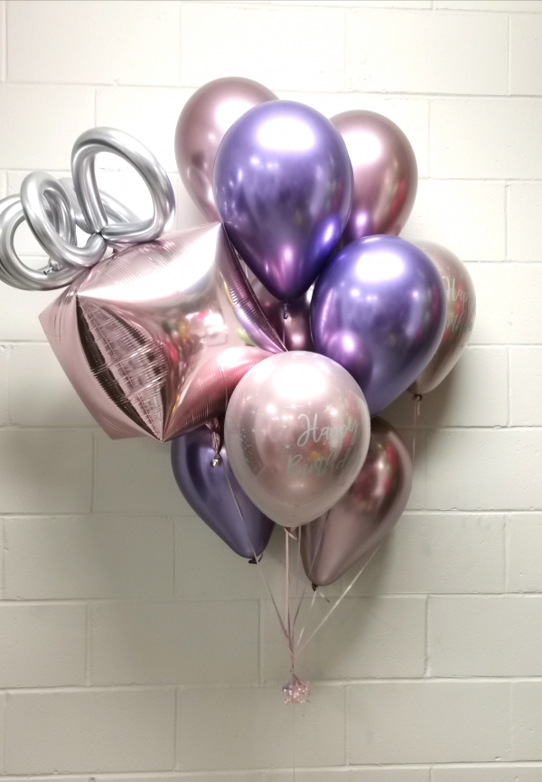 Chrome Mauve & Silver Gift Bouquet