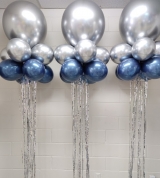 Chrome Shazam Kap-ow Balloon Tassel Cluster