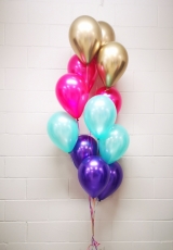 Balloon Bouquet of 12 in Jewel Tones