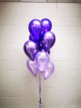 Chrome Tree of 9 Bouquet 8 Purple