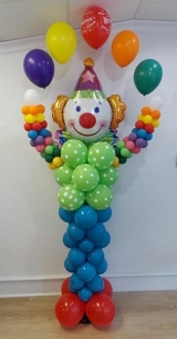 7FT Circus Clown Sculpture Juggler Column INDOOR