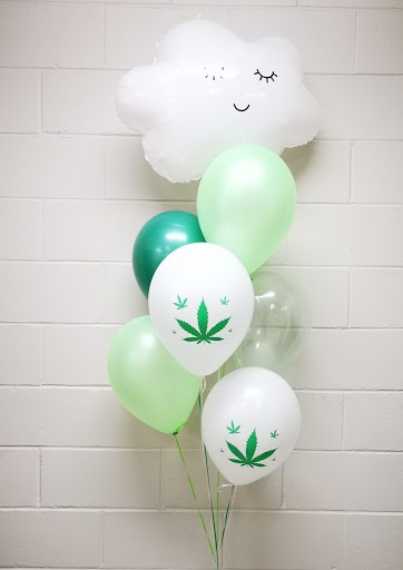 Cloudy Marijuana Balloon Bouquet
