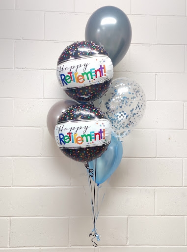 Colorful Confetti Happy Retirement Balloon Bouquet