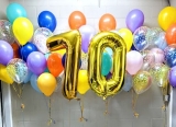 Colorful Pick An Age Balloon Set With Colorful Printed Confetti