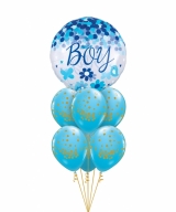 Confetti Baby Boy Balloon Bouquet