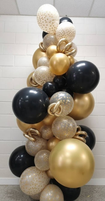 Confetti & Gold 8 Foot Garland Column Tower Stand Up INDOOR