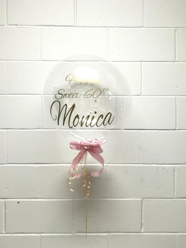 Confetti Bubble & Bow Balloon