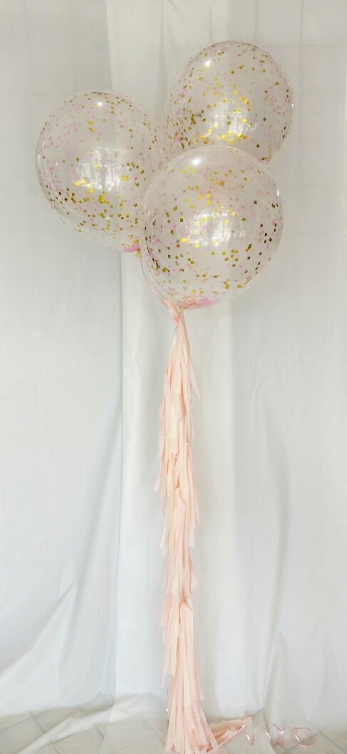 Confetti 16 inch Bouquet of 3 plus tassel