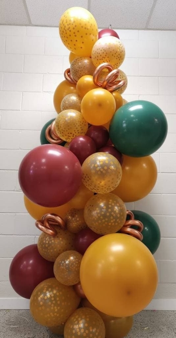 Confetti & Fall Colors 8 Foot Garland Column Tower Stand Up INDOOR