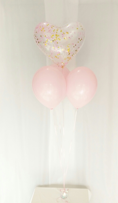 Confetti Heart Bouquet of 4
