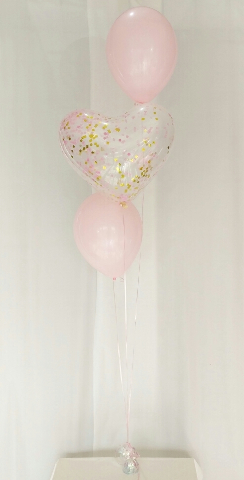 Confetti Heart Bouquet of 3