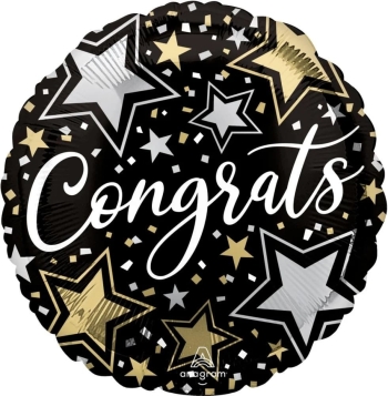 18"Congrats Stars Balloon
