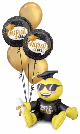 Congrats Grad bouquet with sitting graduation balloon
