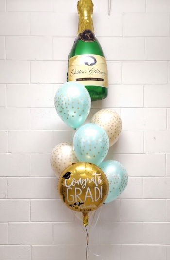 Congrats Grad Confetti Toast Balloon Bouquet