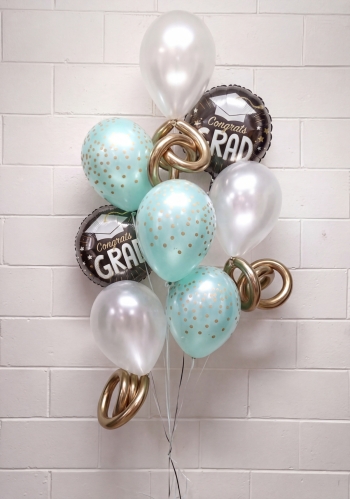 Congrats Grad Fresh Confetti and Twirls Balloon Bouquet 