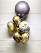 Congrats Grad Lustrous Champagne Balloon Bouquet