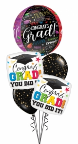 Congrats Grad you did it with balloon stars and orbz