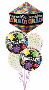 Congrats Grads Ultrashape with confetti colours