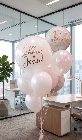 Custom Name Happy Retirement Balloon Bouquet