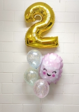 Cotton Candy Jewel Confetti Pick an Age Balloon Bouquet