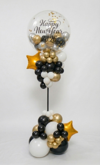 [6FT] Custom Printed Gumball Happy New Year Balloon Column INDOOR
