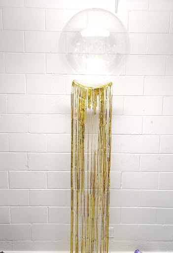 Crystal Bubble with Gold Fringe