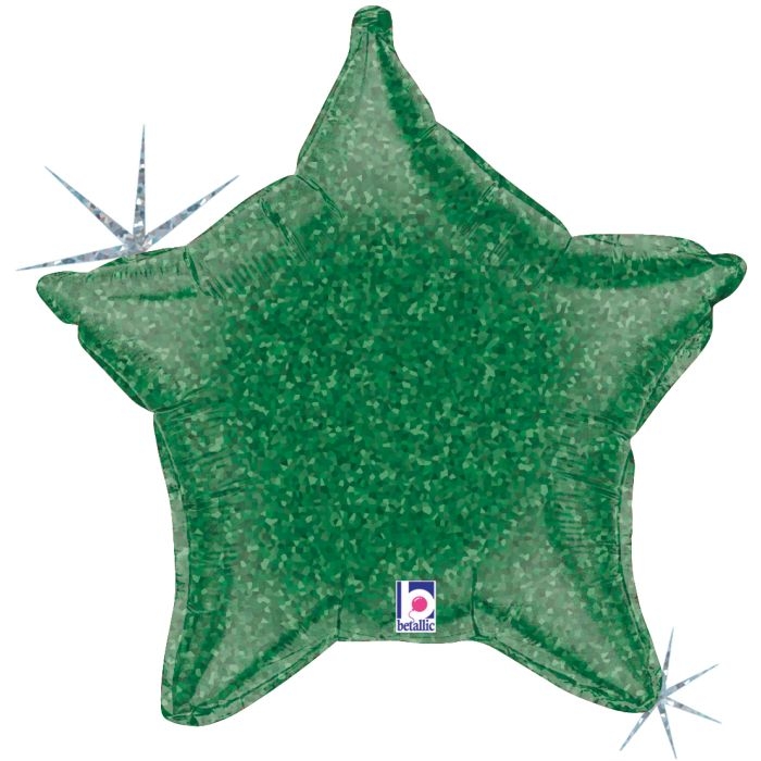 Crystal Green Star Balloon