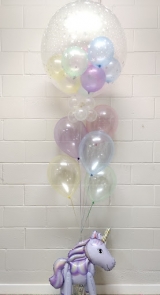 Crystal Unicorn Colorful Jewel Gumball Balloon Bouquet