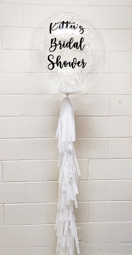 Custom Bridal Shower Clear Crystal Bubble with Tassel