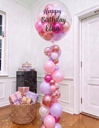 Custom Message Bubble Strand Unicorn Balloon Set