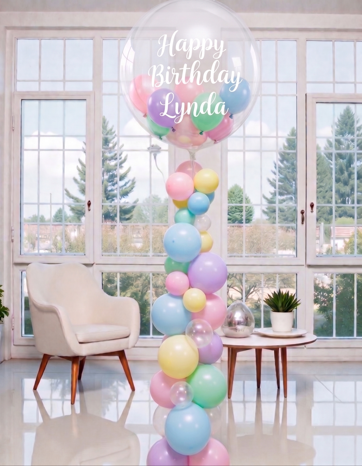 Custom Message Bubble Pastel Strand Balloon Set