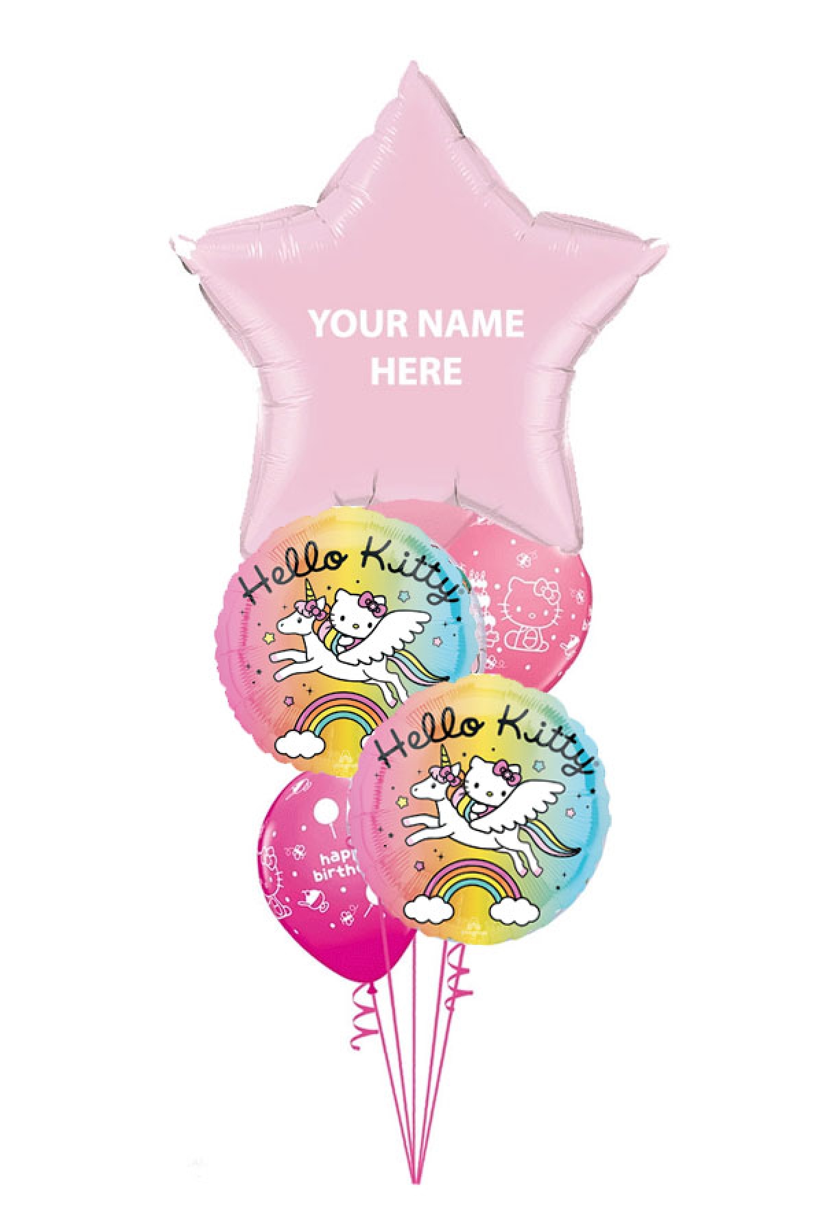 Hello Kitty Custom Name Balloon Bouquet 2