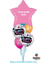Sweet Birthday Custom Name Balloon Bouquet