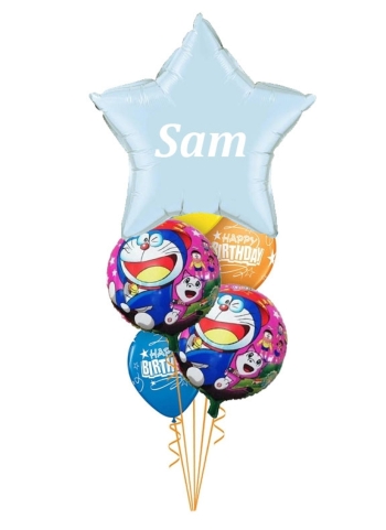 Doraemon Custom Name Balloon Bouquet