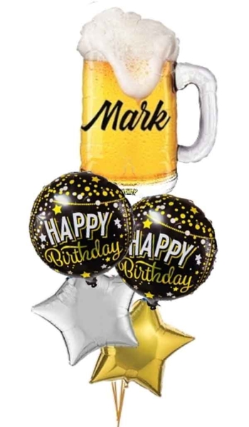Custom Name Happy Birthday Latex-Free Bouquet