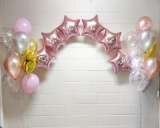 Custom Print Confetti and Rose Gold Birthday Arch Backdrop  