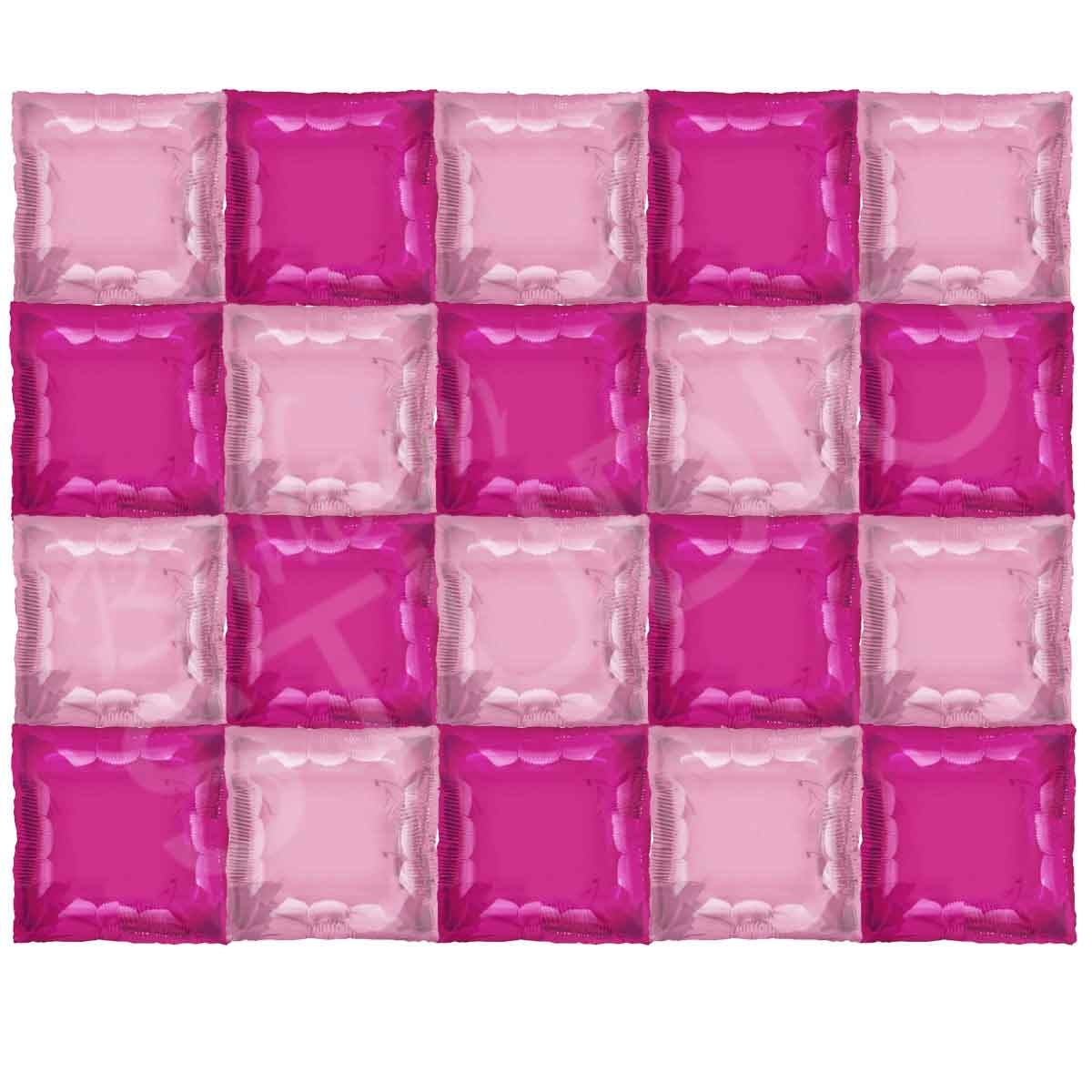 Helium Balloon Wall in Pink Backdrop