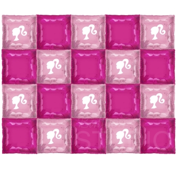 Custom Printed Helium Balloon Wall in Pink Backdrop