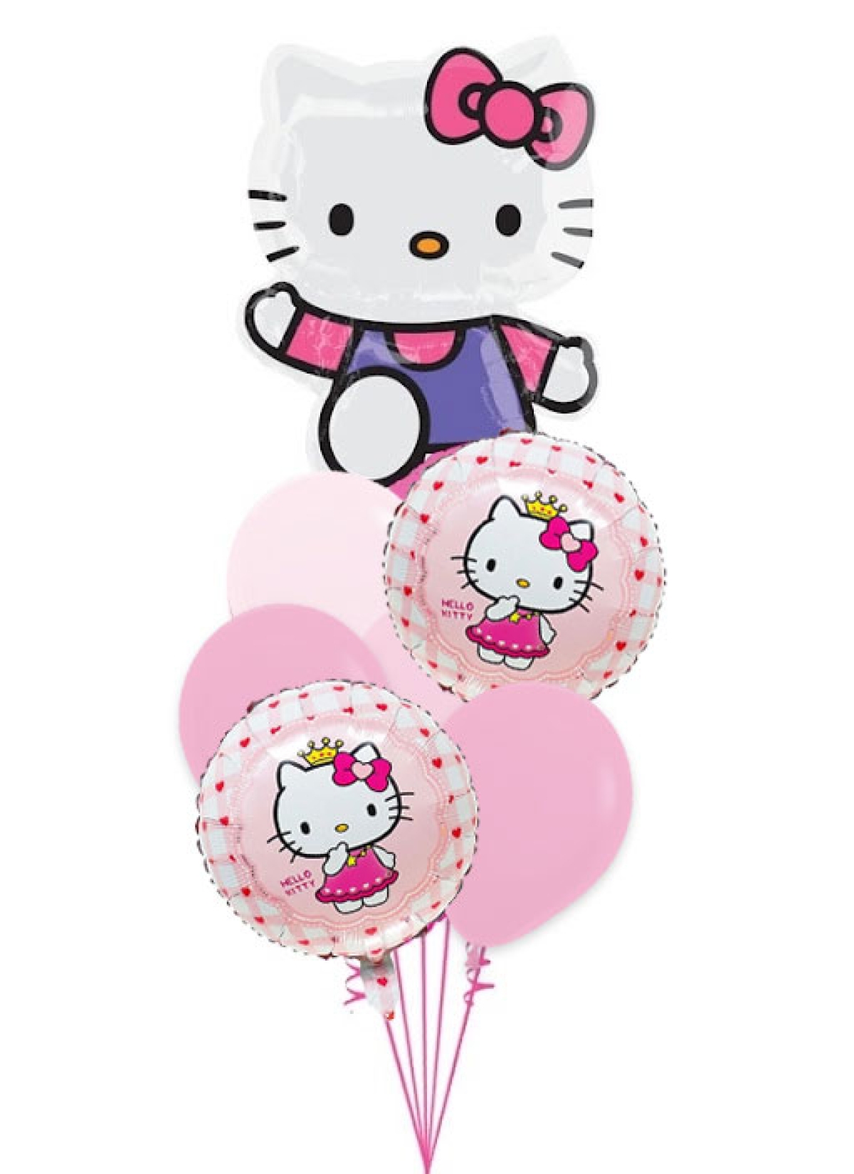 Pastel and Princess Pink Hello Kitty Balloon Bouquet