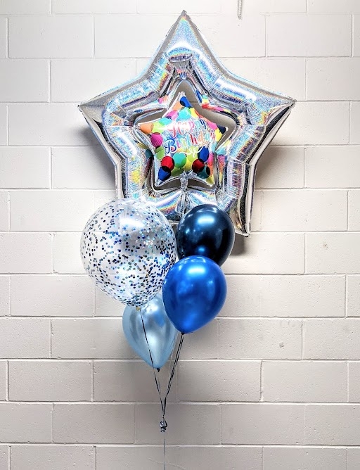 Dazzler Star Nova Birthday Bouquet In Blue