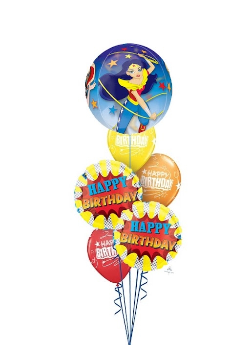 DC Super Hero Girls Birthday Balloon Bouquet