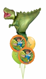Diego dinosaur t-rex balloon bouquet