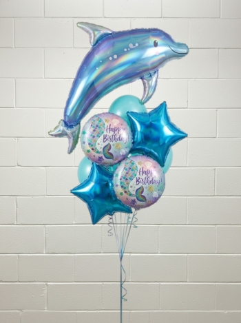 Iridescent Dolphin Blues Birthday Bouquet