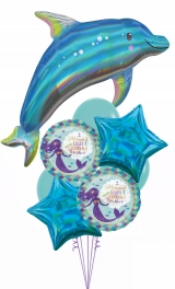 Dolphin Iridescent bouquet with 2 stars