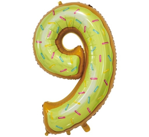 Donut Balloon Number 9