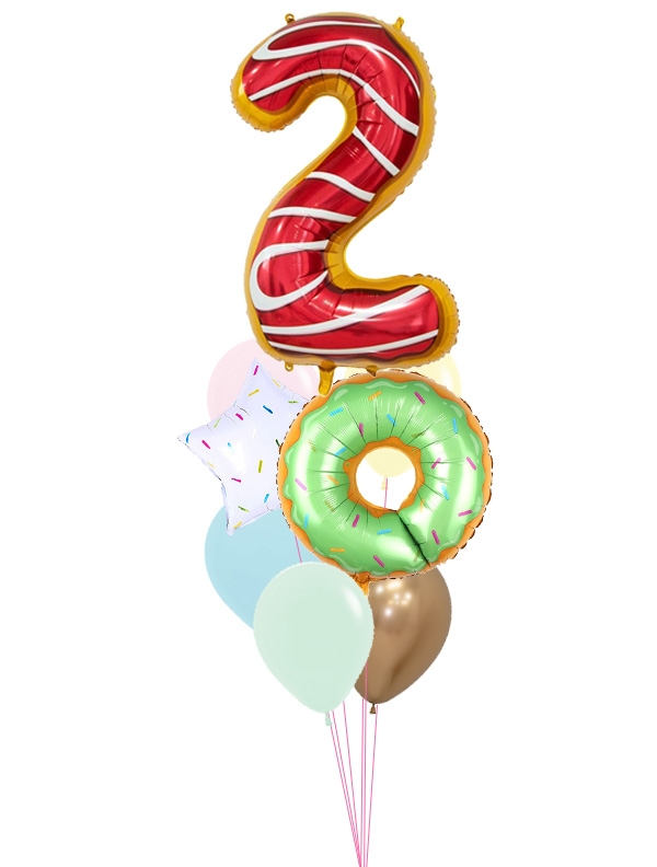 Donut Balloon Number Bouquet 2