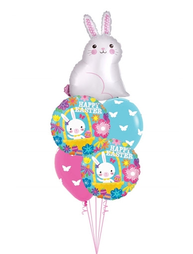 Easter Bunny floral with butterflies