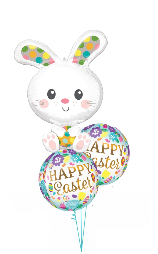 Easter Bunny with 2 easter orbzs