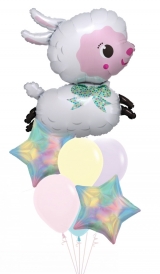 Easter Lamby with Iridescent Stars